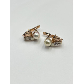 Золотые серьги с жемчугом